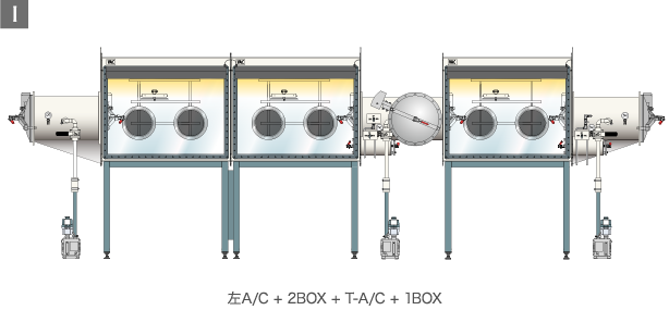 グローブボックス 左A/C + 2BOX + T-A/C + 1BOX