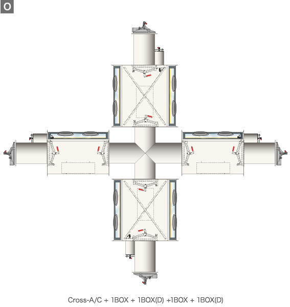 グローブボックス Cross-A/C + 1BOX + 1BOX(D) +1BOX + 1BOX(D)