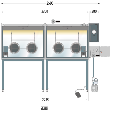 グローブボックス2BOXタイプ 正面