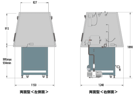 グローブボックス　両面型側面