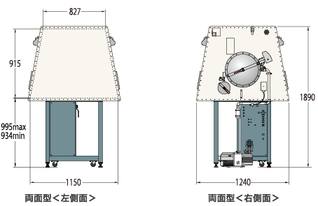 グローブボックス　 1.5BOXタイプ　両面型側面