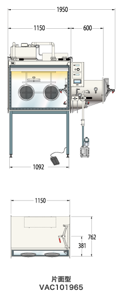 グローブボックス　1BOXタイプ　片面型　正面